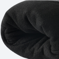 
                  
                    Waterproof winter mittens with touchscreen fingertips - mitten lining, black fleece close-up, for skiing and snowboarding
                  
                