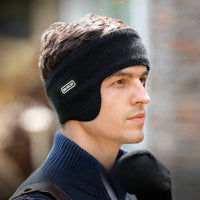 
                  
                    Breeze fleece ski ear warmer headband - black fleece ski ear warmer on men, for trail running and outdoor workouts
                  
                