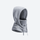 Brio fleece hood facemask and neckwarmer - gray fleece hood facemask, product view, for snow sports weekends
