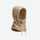 Warm fleece balaclava hood with drawstring - camel fleece hood facemask, angled product view, for winter mountain trips