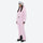 Women's waterproof 3L one-piece snow suit - pink one-piece snow suit, for cold-weather winter sports