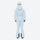 Women's one-piece snowboard suit with waist belt - ice blue one-piece snow suit, for cold-weather winter sports