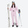 Women's one-piece snowboard suit with waist belt - pink one-piece snow suit, for cold-weather winter sports