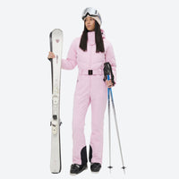 
                  
                    Women's waterproof 3L one-piece snow suit - pink one-piece snow suit, for skiing and snowboarding
                  
                