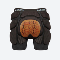 
                  
                    Padded hip shorts and knee pads set - black impact protection shorts, for skate and ski park sessions
                  
                