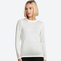 
                  
                    Women's breathable pure merino wool long-sleeve - women's 100 merino wool base layer top, for hiking and trail walking
                  
                