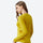 Women's soft merino wool baselayer for cold days - yellow women's merino wool base layer top, for travel and daily commute