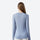 Women's breathable pure merino wool long-sleeve - light blue women's merino wool base layer top, for skiing and snowboarding