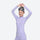 Merino wool compression base layer suit - lavender merino compression base layer suit on women, for winter snow sports