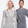 Breathable merino compression top and pants set - gray merino compression suit couple with fur hood, for winter snow sports