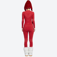 
                  
                    Merino wool compression base layer suit - red merino compression base layer suit on women, for cold-weather training
                  
                