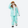 Kids waterproof 2L colorblock snow jacket and pants - mint white colorblock kids jacket with mint pants