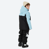 
                  
                    Kids waterproof 2L colorblock snow jacket and pants - blue black lavender colorblock kids jacket with black pants
                  
                