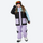 Kids colorblock snowboard jacket and pants set - blue black colorblock kids jacket with lavender pants