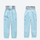 Kids snowboard jacket and pants with snow gaiters - ice blue kids snow pants, for family resort trips