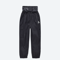 
                  
                    Kids waterproof 2L snow jacket and pants set - black kids snow pants, pants front product view, for family resort trips
                  
                