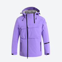 
                  
                    Kids breathable 2-layer ski suit with cargo pockets - lavender kids jacket, for kids skiing and snowboarding
                  
                