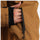 Unisex snowboard jacket and pants set - coffee brown, cuff zip close-up with hand, for resort and street wear
