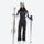Women's waterproof one-piece snow suit - black white one-piece snow suit, for powder and piste riding