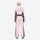 Women's waterproof one-piece snow suit - pink black one-piece snow suit, on-model back view, for powder and piste riding