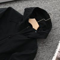 
                  
                    Men's lightweight stretch softshell jacket - black softshell jacket, for camping and outdoor wear
                  
                
