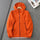 Women's breathable softshell outdoor jacket - orange softshell jacket, flat lay front view, for light rain protection