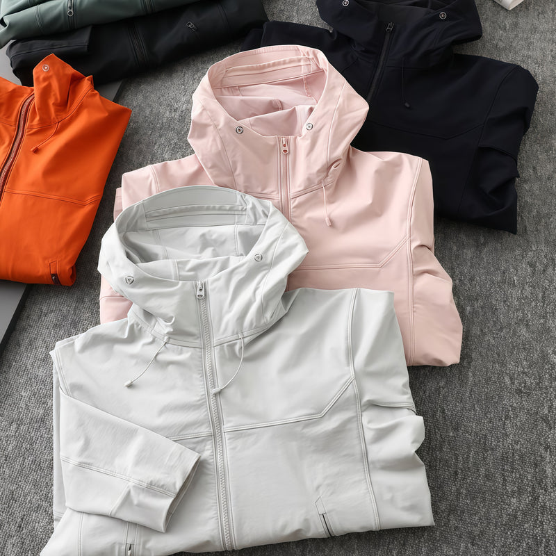 Women's waterproof softshell lightweight jacket - multiple colors, for spring and autumn outdoor wear