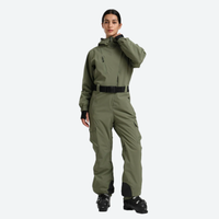 
                  
                    Women's belted one-piece ski suit for resort - olive 3l one-piece ski suit on women, for skiing and snowboarding
                  
                