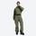 Women's belted one-piece ski suit for resort - olive 3l one-piece ski suit on women, for skiing and snowboarding