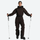 Women's minimal one-piece ski suit for snow days - brown 3l one-piece ski suit on women, for skiing and snowboarding