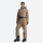 Women's belted one-piece ski suit for resort - khaki 3l one-piece ski suit on women, for snow sports weekends
