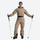 Women's minimal one-piece ski suit for snow days - khaki 3l one-piece ski suit on women, for winter mountain trips