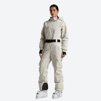 
                  
                    Women's belted one-piece ski suit for resort - cream white 3l one-piece ski suit on women, for winter mountain trips
                  
                