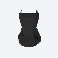 
                  
                    Soft merino facemask neckwarmer in many colors - black merino wool facemask with ear loops, product view
                  
                