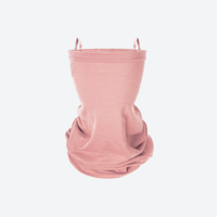
                  
                    Cocoon merino wool facemask and neckwarmer with ear loops - pink merino wool facemask with ear loops, product view
                  
                