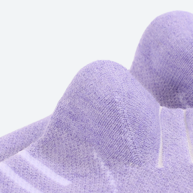 Cushioned compression socks for snow sports - lavender compression merino ski socks, for skiing and snowboarding