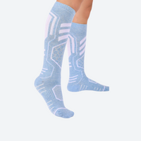 
                  
                    Compression merino wool ski socks - compression merino ski socks on feet, for cold-weather training
                  
                