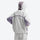 Unisex waterproof jacket with cape back vent - light gray waterproof jacket, for cold-weather outdoor wear