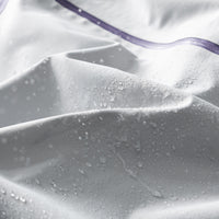 
                  
                    Breathable rain shell with extended hood brim - light gray, for cold-weather outdoor wear
                  
                