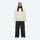 Unisex waterproof 3L snow jacket and pants series - white jacket with black pants, for skiing and snowboarding