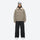 Sherpa collar breathable ski jacket set - tan jacket with black pants, for cold-weather winter sports