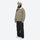 Sherpa collar breathable ski jacket set - tan jacket with black pants, for powder days and winter commute