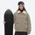 Sherpa collar breathable ski jacket set - tan jacket with sherpa collar, for skiing and snowboarding