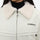 Sherpa collar breathable ski jacket set - white jacket, collar close-up detail, for cold-weather winter sports