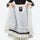 Unisex 3-layer snowboard jacket and pants - white jacket, interior lining open flat detail, for resort and street wear