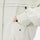 Unisex 3-layer snowboard jacket and pants - white jacket, side pocket close-up with hand, for cold-weather winter sports