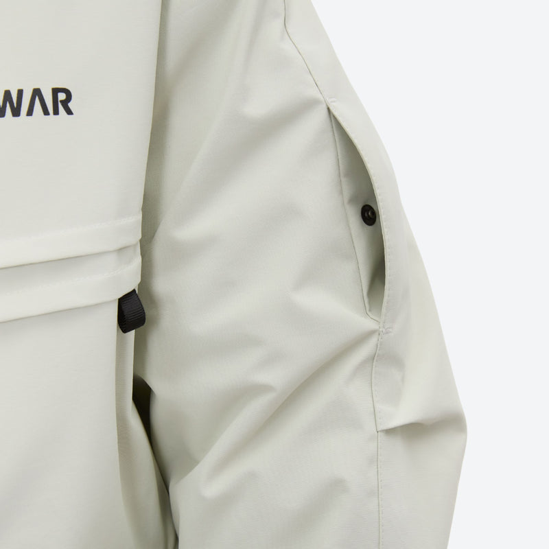 Unisex waterproof 3L snow jacket and pants series - white jacket, 3-layer waterproof breathable fabric