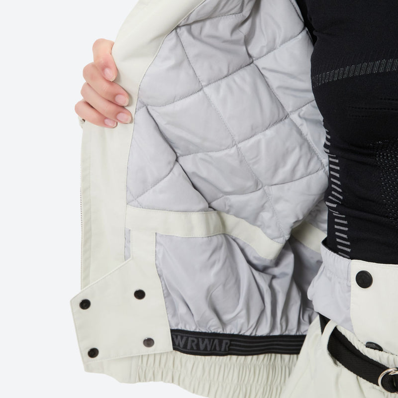 Unisex waterproof 3L snow jacket and pants series - white jacket, for skiing and snowboarding