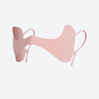 
                  
                    Soft winter face patches for ski days - pink face patch with ear loops, product view, for skiing and snowboarding
                  
                