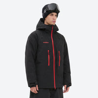 
                  
                    Men's breathable ski jacket with quilted lining - black jacket, for powder and piste riding
                  
                